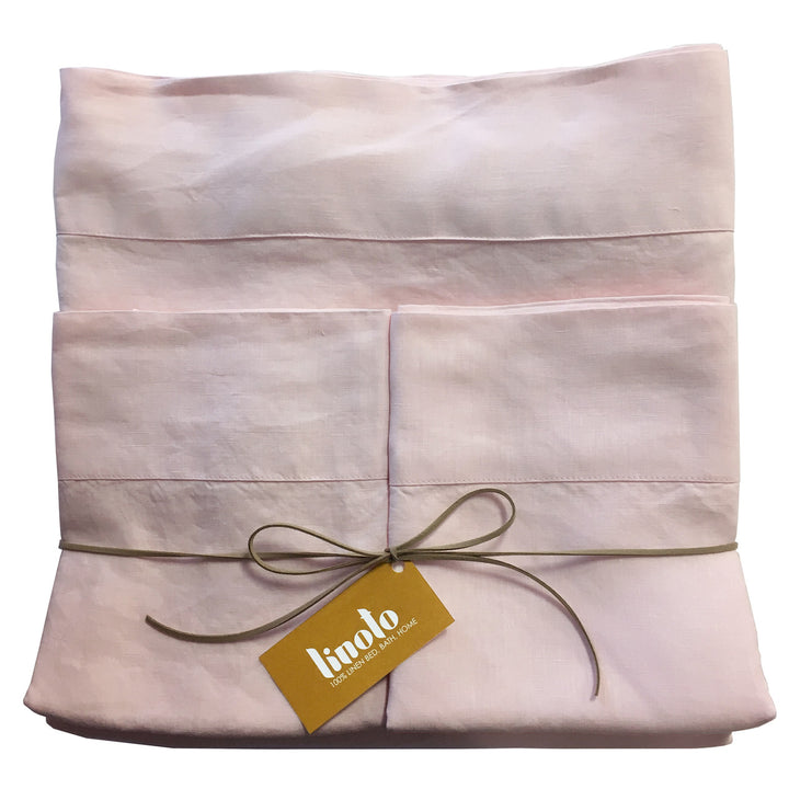 Powder Pink Linen Sheet Set