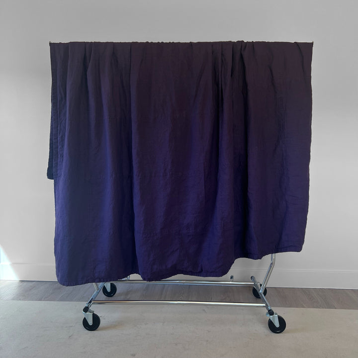 Aubergine Lightweight Linen Blanket