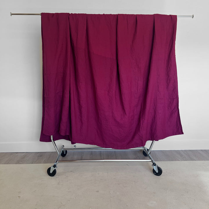 Burgundy Lightweight Linen Blanket