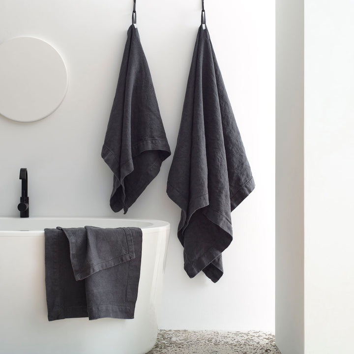 Graphite Linen Spa Hand towel