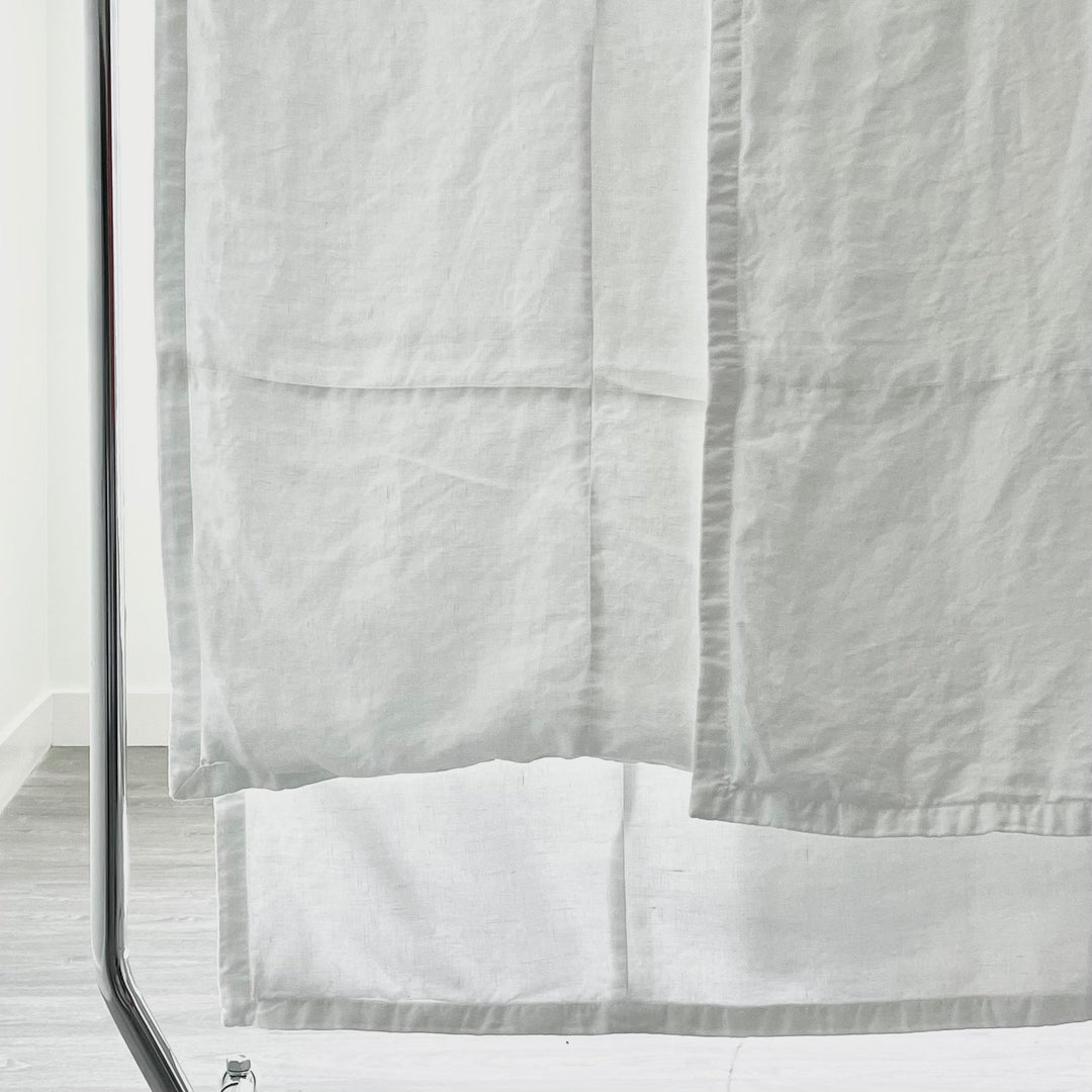 Ivory lightweight linen blanket