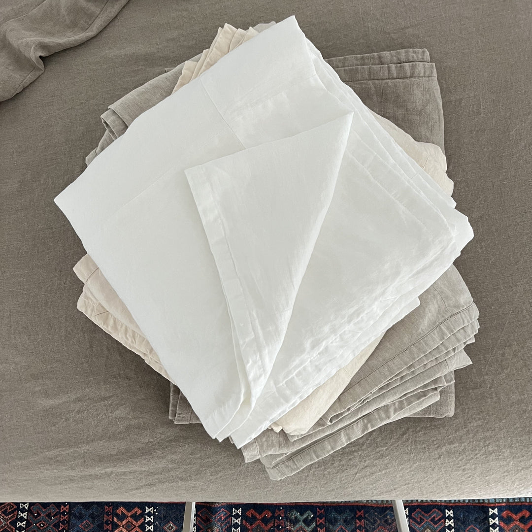 Ivory linen blanket lightweight ivory