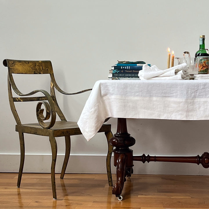 Linen Tablecloth White