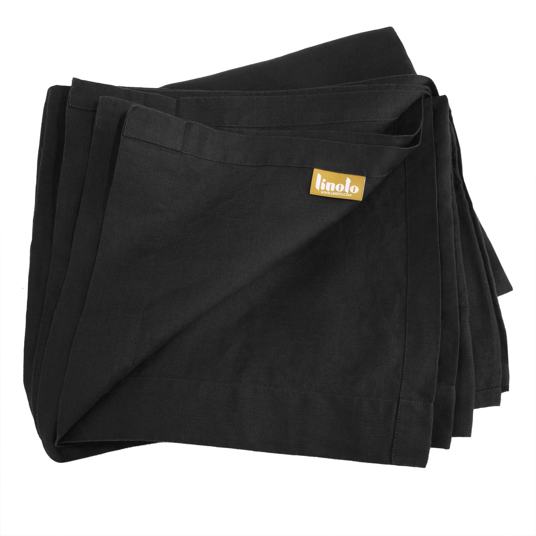 Black Linen Flat Sheet