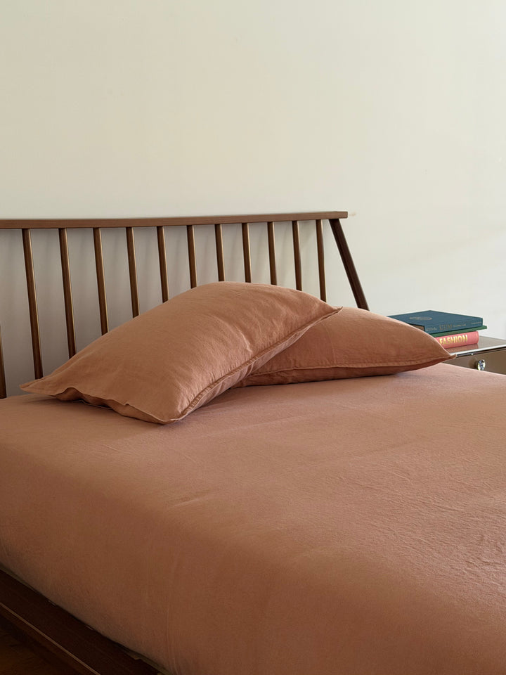 Blush Linen Pillowcase