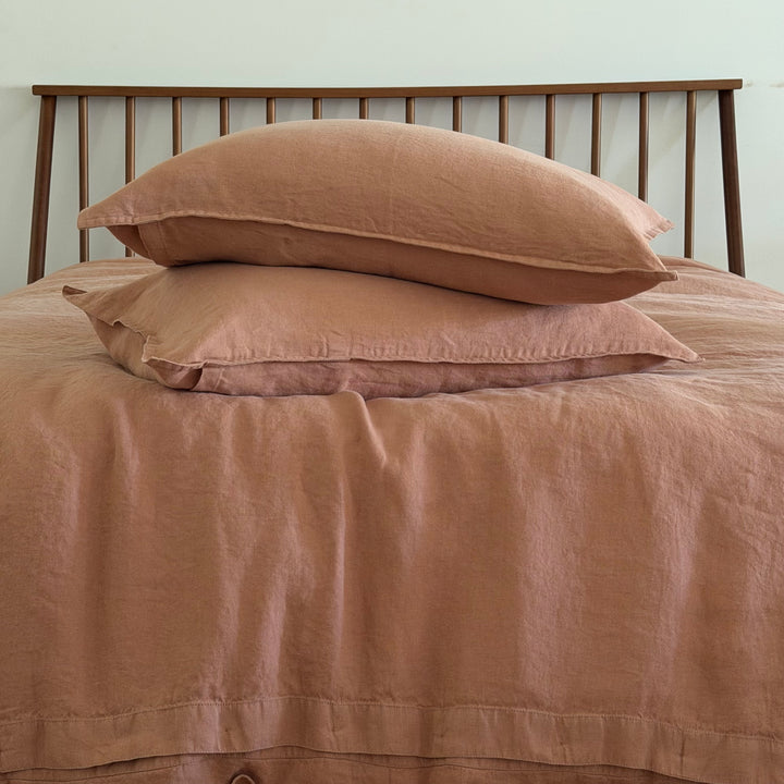 Blush Linen Pillowcase