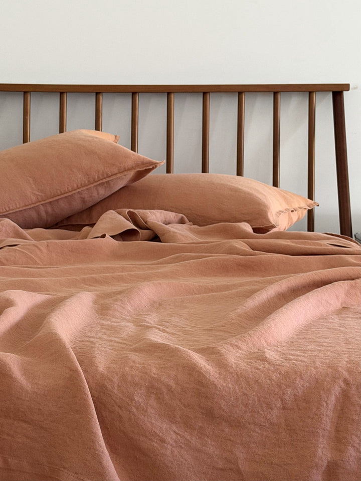 Blush Linen Sheet Set