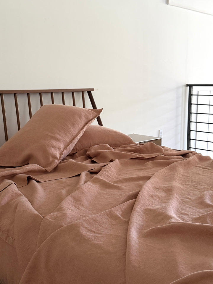 Blush Linen Flat Sheet