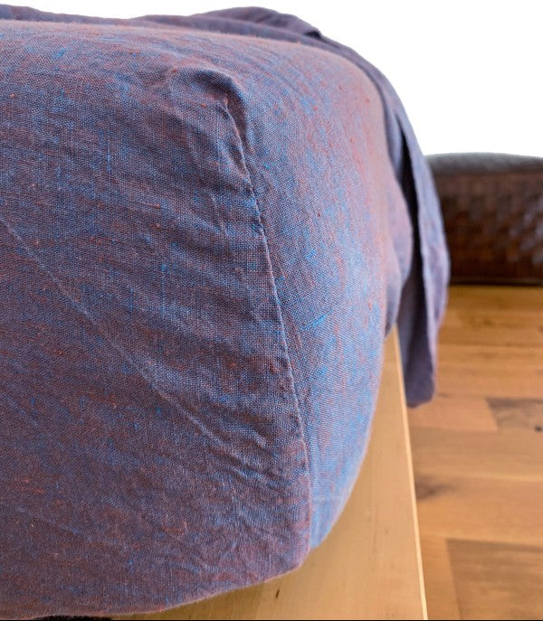 Copper Plum Yarn Dyed-Linen Fitted Sheet