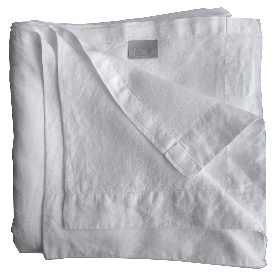 eco white linen flat sheet