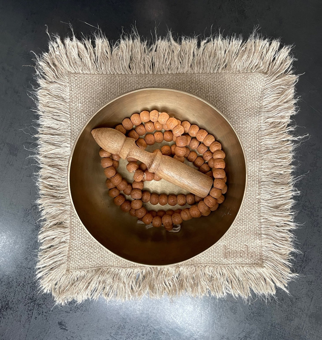 #Ecru_Fringed linen Towel