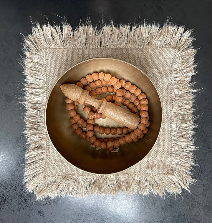 #Ecru_Fringed linen Towel