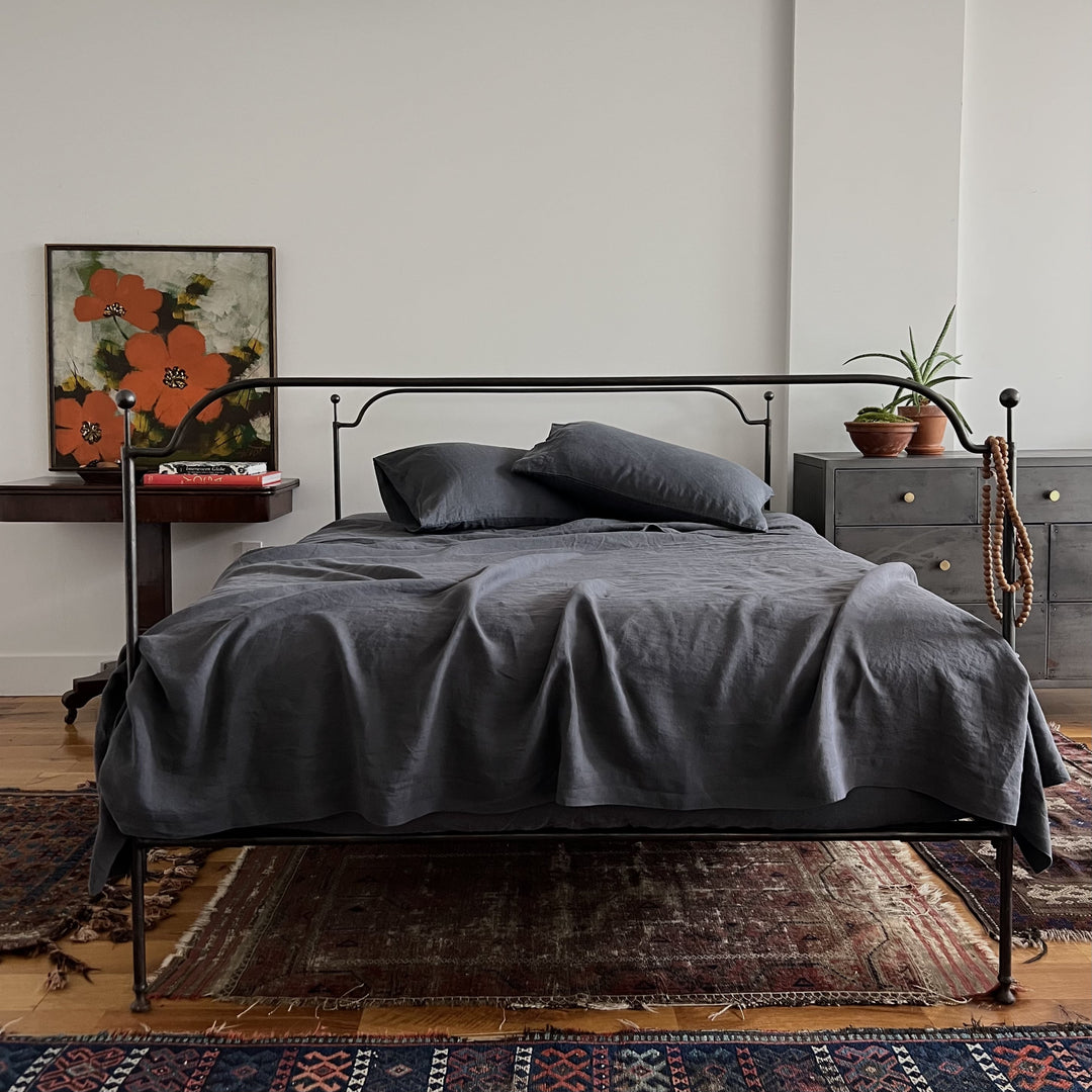 Graphite Linen flat sheet