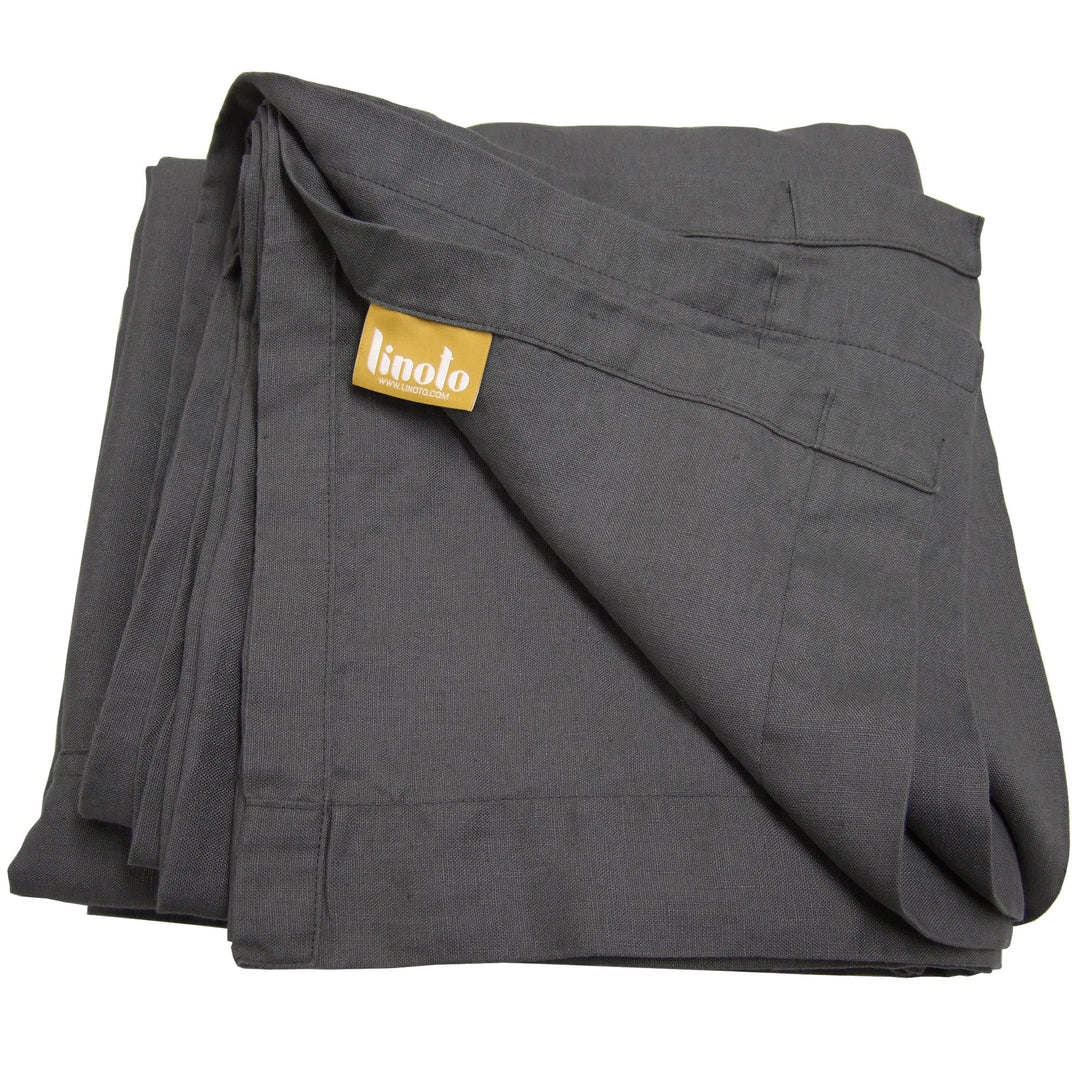 Graphite 100% Linen flat Sheet