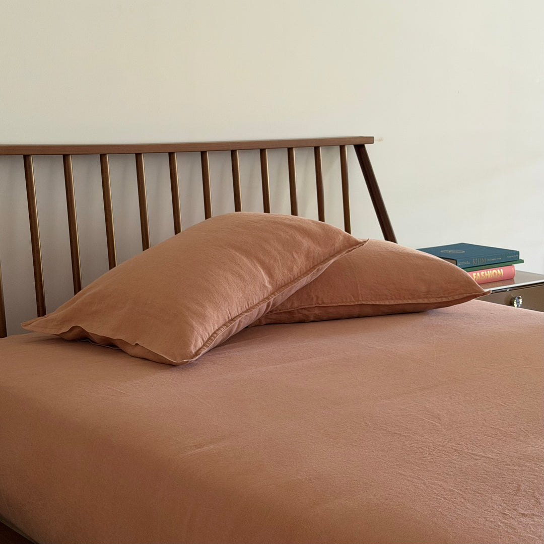 Blush Linen Sheet Set