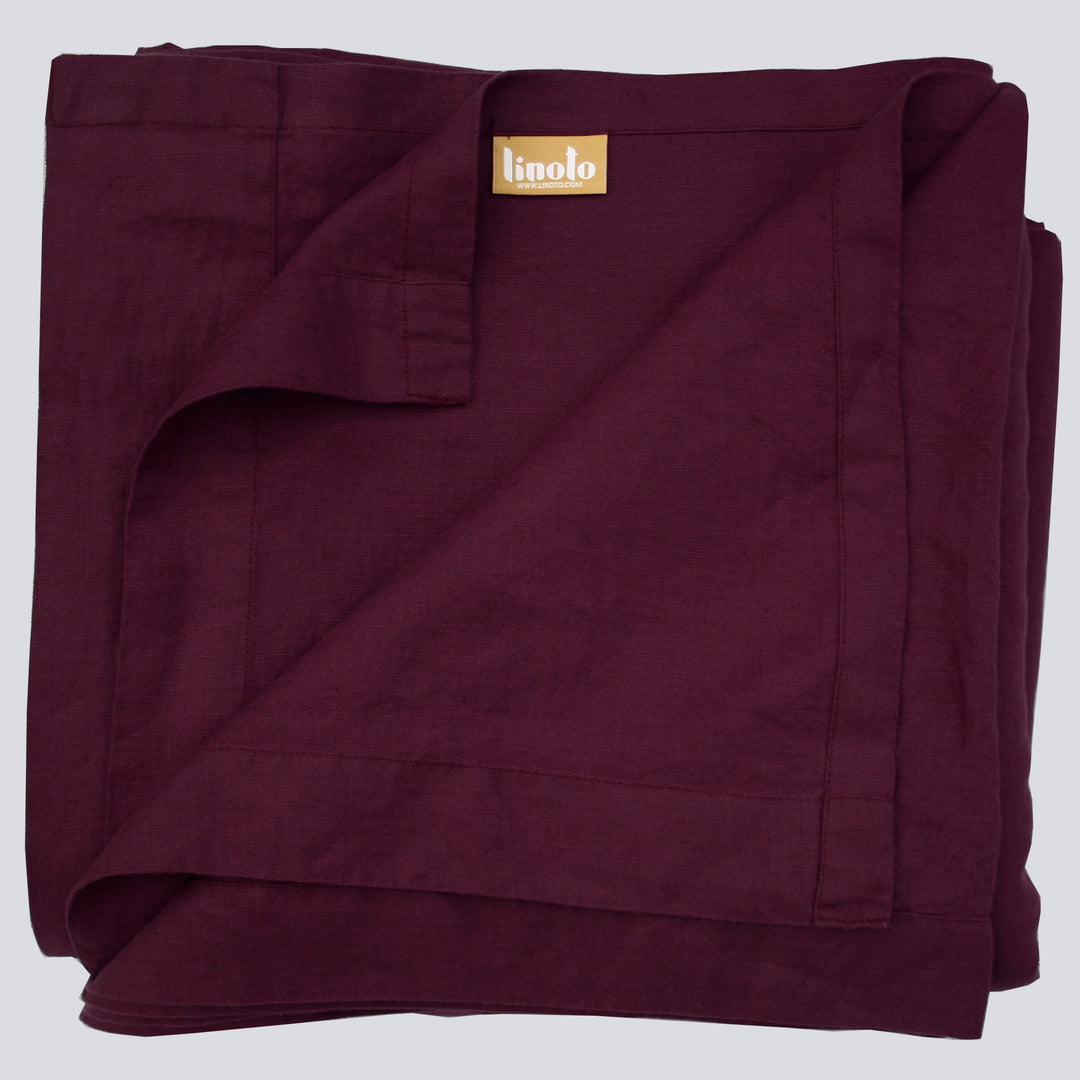 Malbec 100% linen flat sheet
