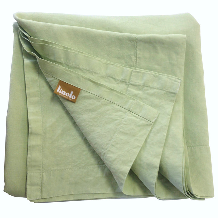 Mint 100% linen flat sheet