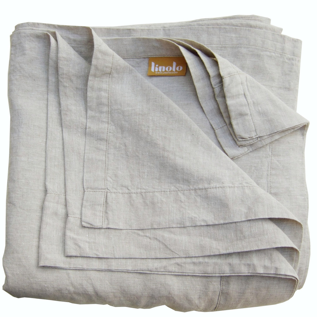 Natural Oatmeal Linen Flat Sheet
