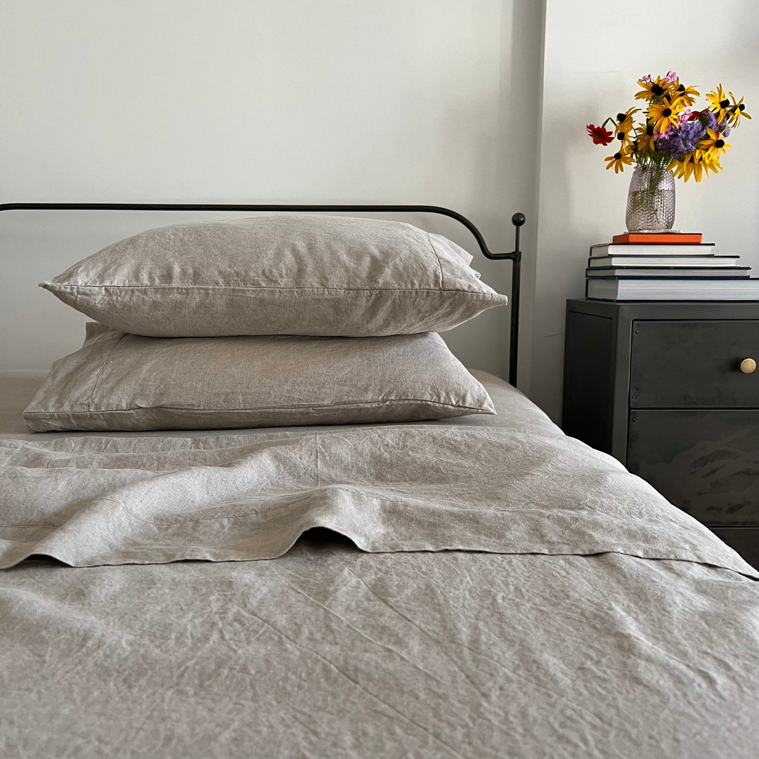 organic natural 100% linen pillow cases