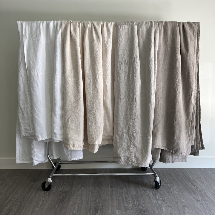 Natural Oatmeal 100% linen lightweight blanket