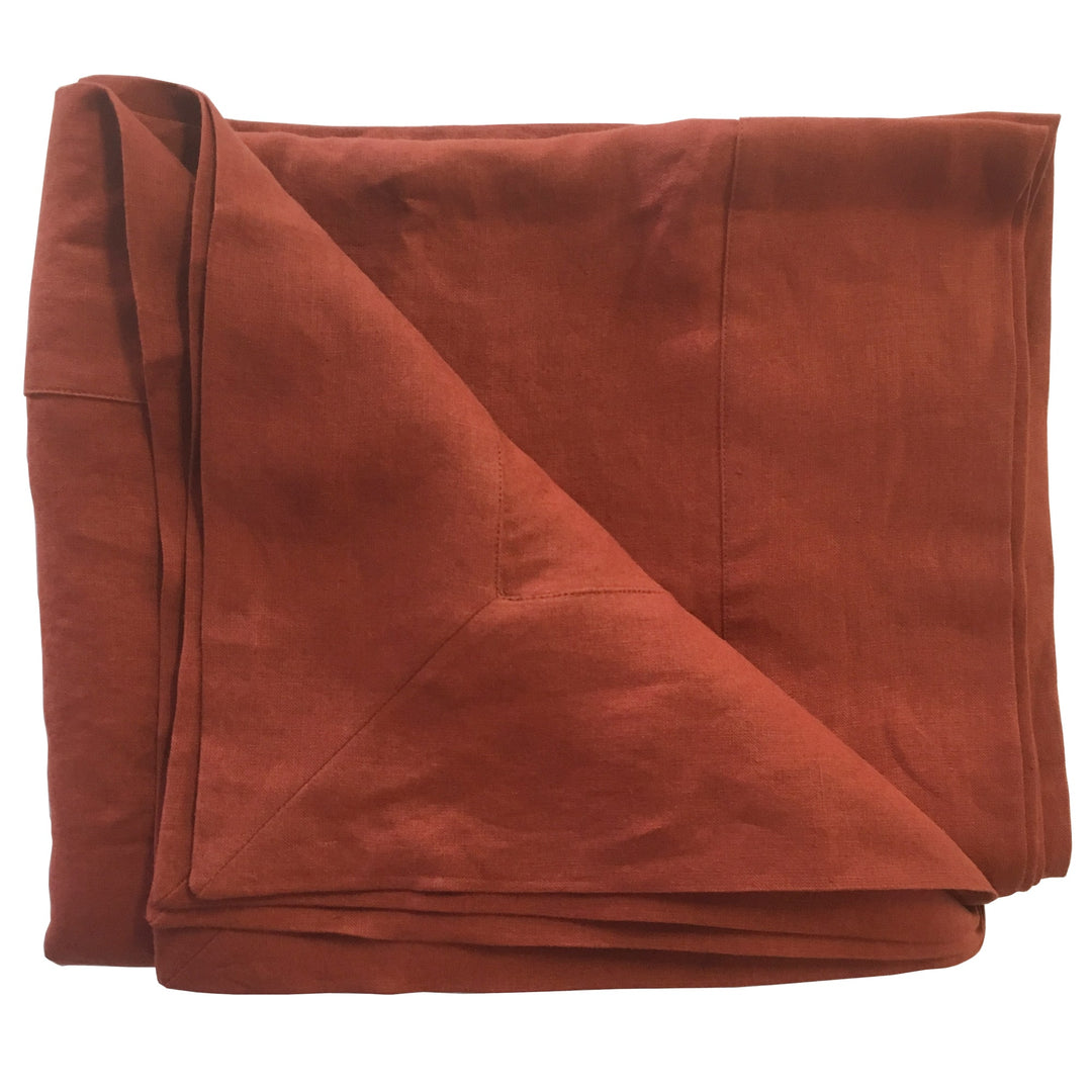 linen terra cotta tablecloth