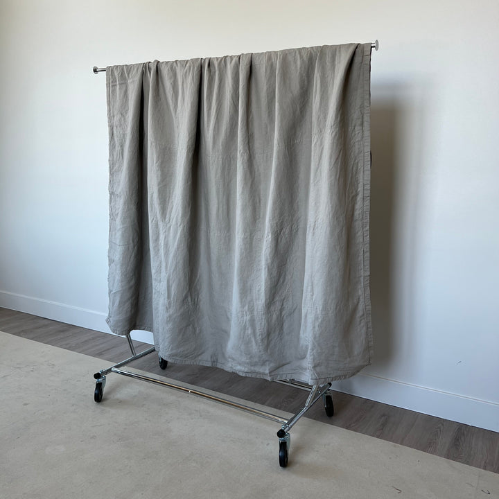 Warm Gray Lightweight Linen Blanket